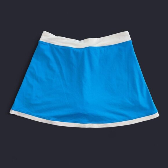 Nike Dri-Fit Blue and White Short Mini Athletic Tennis Skirt Skort Women's Large - Picture 2 of 5